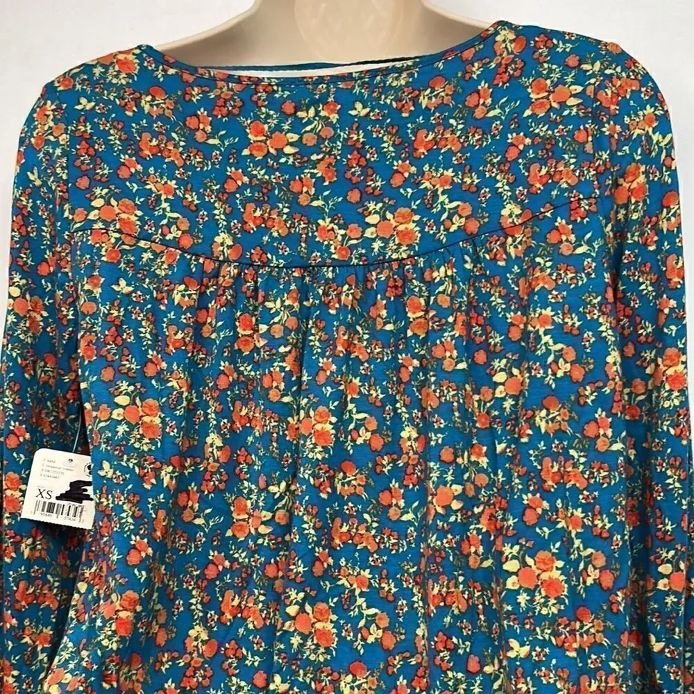 Free People Intimately free floral turquoise body suit size XS NWT